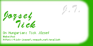 jozsef tick business card