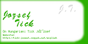 jozsef tick business card